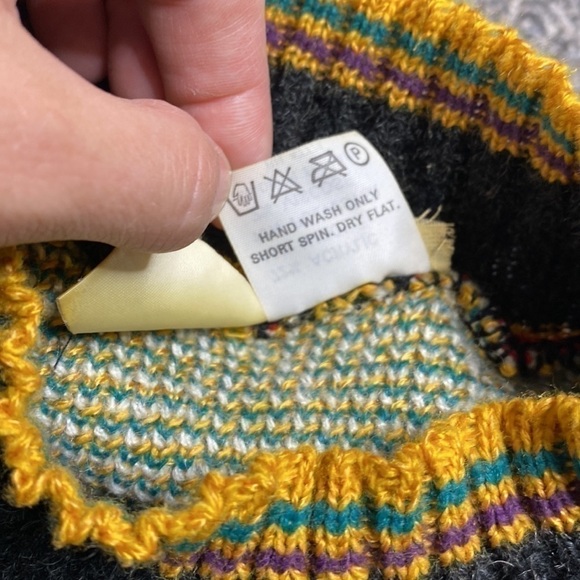 Vintage Open House Sweater Acrylic Wool Blend Sweater Made In England Medium - Picture 4 of 5